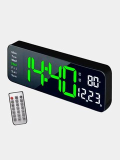 Elektron stol soati, budilnik, kalendar, xona harorati o'lchovchi, aqlli soat