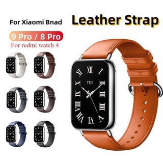 PU Leather Strap For Xiaomi Band 9 Pro 8 Pro Breathable Watchband Bracelet For Redmi watch 4 Band Watch