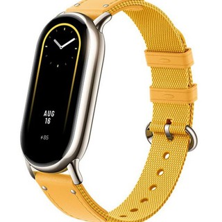 Strap for Xiaomi Mi Band 8 Bracelet Fashion Leather Replacement Wristband Miband 8 NFC nylon pulseira Mi Band 8 band