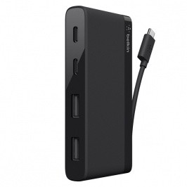 Концентратор Belkin USB-C 4-PORT MINI HUB, 3.0 (F4U090btBLK)