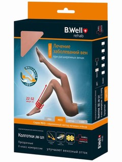 B.Well bej siqish taytlari, siqish klassi 2, 1 dona razmer 2/S