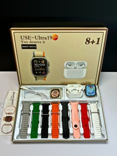 Smart watch Ultra и наушники Pods pro, с 8 ремешками, подарочный набор 10 в 1, умные часы