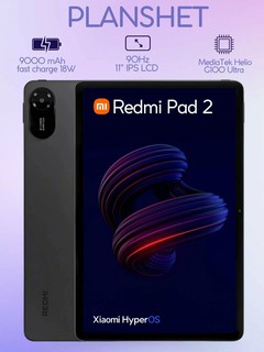 Планшет Redmi Pad 2 8/256GB, Wi-Fi, IPS LCD 11", QHD 90 Гц, 9000мАч, гарантия 1 год