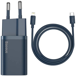 Зарядное устройство Baseus Super Si 20W TZCCSUP-B03 набор с кабелем Type-C To Lightning синее