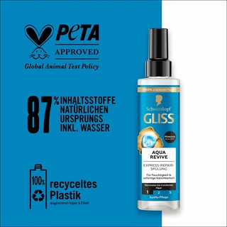 Экспресс Кондиционер для волос Gliss Aqua, экспресс-восстановление, спрей, 200 мл