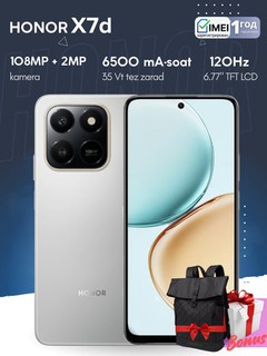 Смартфон Honor X7d,Бонус рюкзак,6500 мАч,35Вт, 120 Гц, IP65, камера 108 МП, гарантия 1 год