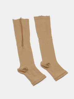 Антиварикозные гольфы с нанопокрытием на молнии, компрессионные чулки Zip Sox