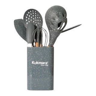 Кухонные наборы Kukmara Набор кухонных инструментов из силикона 9 предмет Серый