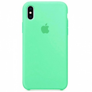 Чехол Silicone Case для iPhone XS Max, зеленого яблока