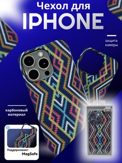 Чехол для iPhone Карбон, 13, 14, 15, 16, Pro, Pro Max