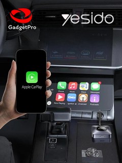 Адаптер Yesido KM23 Wireless CarPlay и Android Auto, Bluetooth 5.0, USB-A/USB-C, Wi-Fi, чёрный