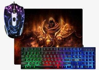 Игровой набор Defender Aura MKP-117 RU мышь, клавиатура, коврик Black USB