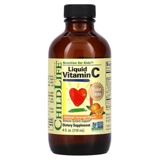 ChildLife Essentials, C vitamini, suyuq shaklda, tabiiy apelsin ta’mi, 118,5 ml (4 suyuq untsiya)