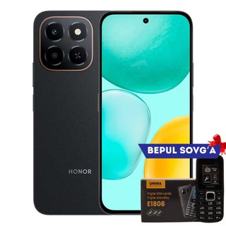 Смартфон Honor X6c 6/256GB, Global, Midnight Black + в подарок Кнопочный телефон E1808