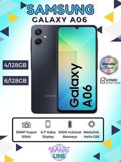 Смартфон Samsung Galaxy A06, 4-6/128GB, 6,7" дисплей, основная камера 50 МП, Dual Sim
