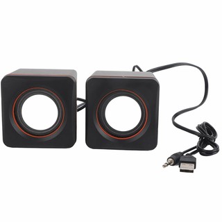 Динамик Mini Cube, проводной, двухдорожечный, стереозвук, 3,5мм