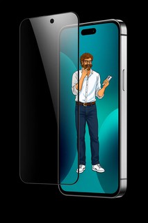 Защитное стекло GREEN LION, для iPhone 15 Pro Max, с эффектом анти-шпион, олеофобное