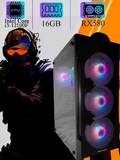 Системный блок MyPRO Intel Core i3-12100f / 16 ГБ DDR4 / Rx580-8 ГБ видеокарта