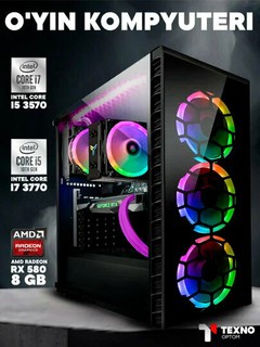 Игровой компьютер с процессором Core i7, 16 ГБ оперативной памяти, 512 ГБ SSD, RX 550 4 ГБ