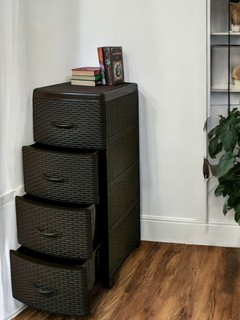 Пластиковый комод с 4 вместительными ящиками, для кухни, спальни, ванной и офиса