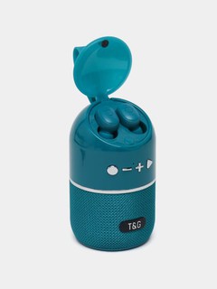 Simsiz mini Bluetooth dinamik + quloqchinlar T&G TG805, TWS, 2 tasi 1 da