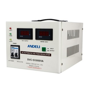 Стабилизатор напряжения Andeli ASV-D 5000VA, бежевый
