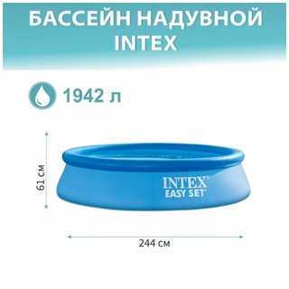 Надувной бассейн INTEX 28106, синий