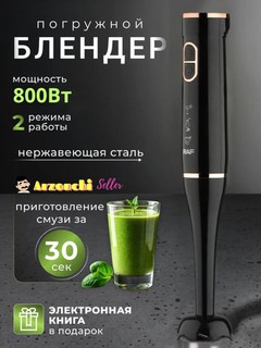 Professional pogrujnoy qo'l blender RAF 800W sho‘ng‘uvchi, 2x1, nihoyatda mustahkam