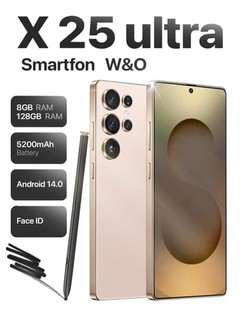 Telefon, Smartfon W&O X 25 ULTRA 8GB/128 GB Chexol va Ximoya oynasi sovg'aga