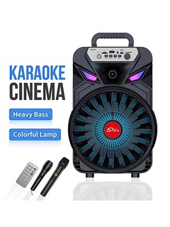 Портативная Bluetooth колонка, с микрофонaм, для караоке, RGB