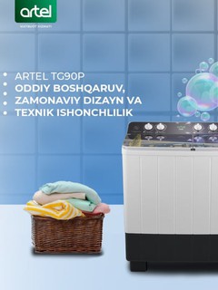 Kir yuvish mashinasi yarim avtomat Artel TG90P