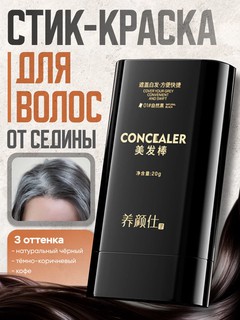 Стик-краска Concealer, для закрашивания седины, для всех типов волос 2в1