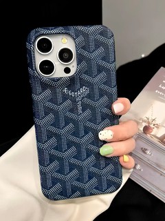 Чехол Goyard, для iPhone 14 и других моделей, пластиковый, с наклейчкой