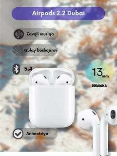Премиальные беспроводные наушники/Airpods 2.2 Dubai, беспроводные наушники-вкладыши Lux.
