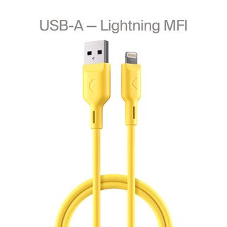 Кабель COMMO Jelly USB Type-A - Lightning MFI, 1,2 м, Yellow