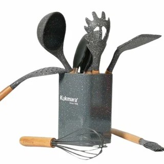 Кухонные наборы Kukmara Набор кухонных инструментов из силикона 9 предмет Серый