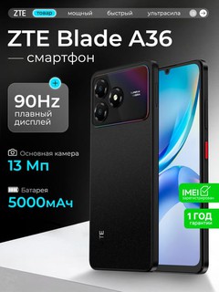 Smartfon ZTE Blade A36, 6.75" 90hz, 4GB 64GB, 13MP, 5000mAh