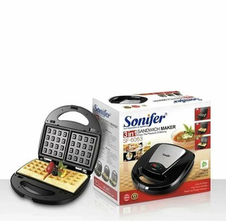 Тостер-вафельница-орешница Sonifer SF-6063, для пышных вафель, ломтиков хлеба, орешков