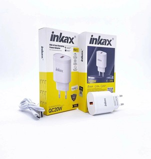 Зарядное устройство Inkax Y03 1 USB-порт, кабель Type-C для Samsung, Redmi, 12Вт, быстрая зарядка, головка