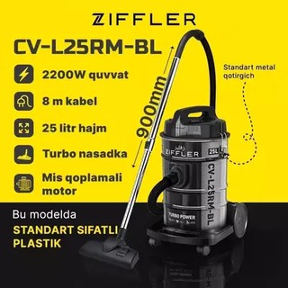 Пылесос Ziffler CV-L25RM-BL
