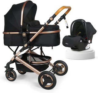 Коляска трансформер Belecoo 3 в 1 530W+C, черный