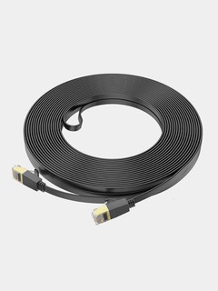 Кабель Hoco US07 General, RJ45, 20м, плоский, Cat6, чистая медь, Ethernet для дома и офиса