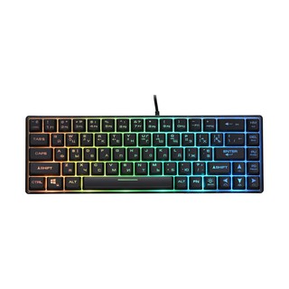 Клавиатура проводная 2E GAMING KG345 Transaprent Black