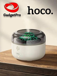 Ультразвуковой увлажнитель воздуха и аромадиффузор Hoco HX30, 2в1, 160 мл, эффект пламени, USB, белый