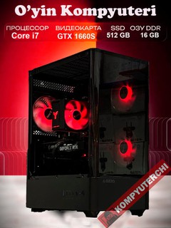 Игровой компьютер Core i7, 16 ГБ оперативной памяти, 512 ГБ SSD, GTX 1660s 6 ГБ Аквариум