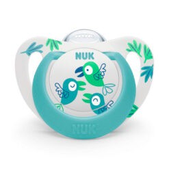 Пустышка NUK Star 6-18 мес Попугаи