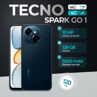 Смартфон Tecno Spark Go 1 3/128 ГБ, черный