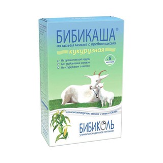 Бибикаша Бибиколь на козьем молоке кукурузная с пребиотиками 5м+ 200 гр