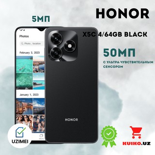 Смартфон Honor x5c 4/64 ГБ, черный