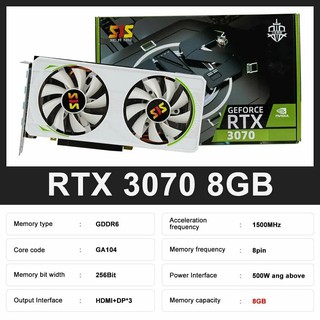 Видеокарта GeForce RTX 3070, 8 ГБ 256БИТ Видеокарта GeForce RTX 3070, 8 ГБ 256БИТ